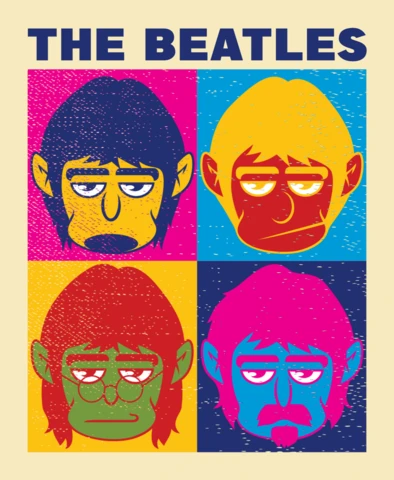 The Beatles Andy Warhol Colorful T-shirt Design