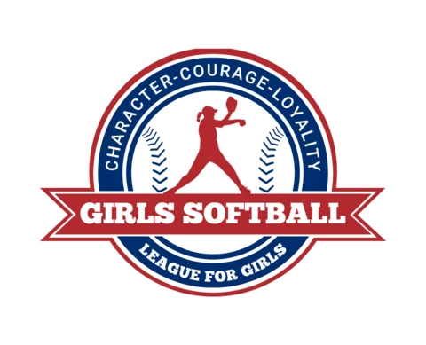 Szablon projektu logo ligi softballu dziewcząt