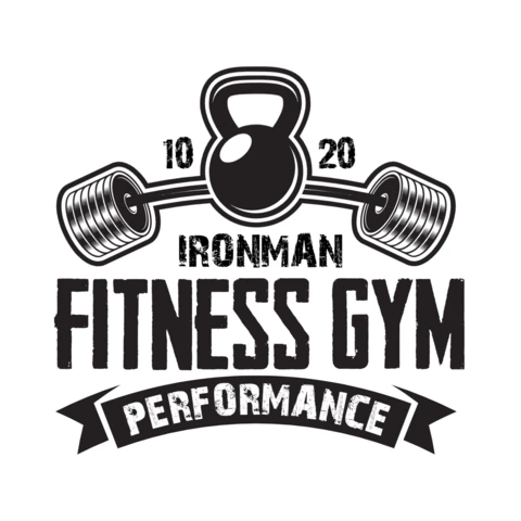 Plantilla de diseño de logotipo de gimnasio Ironman