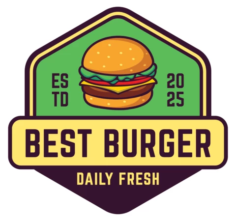 Daily Fresh Burger Logo Design Template