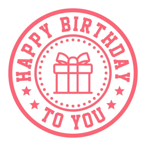 Happy Birthday Logo Design Template
