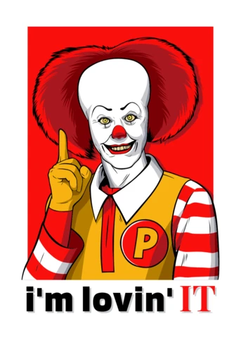 Le t-shirt parodique "Pennywise" en ronald mc donald