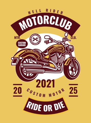 Motor Club Custom Garage T-shirt Design Template
