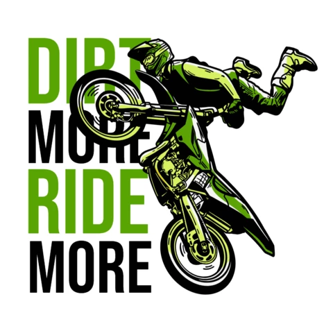Motocross Rider Freestyle Vintage T-shirt Design Template