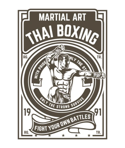 Thai Boxing Club T-Shirt Design Template