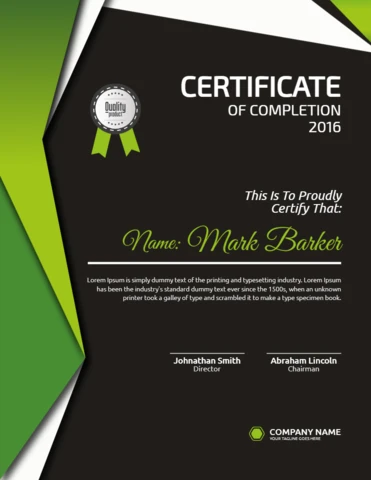 Modelo de design de postagem de certificado de empresa corporativa profissional