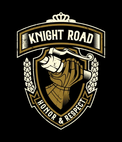 Knight Road Vintage T-shirt Design Template
