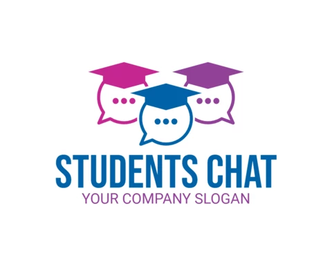 Modèle de logo pour le chat étudiant