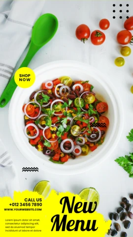 Yellow Bright Scratch Instagram Story Post Design Template