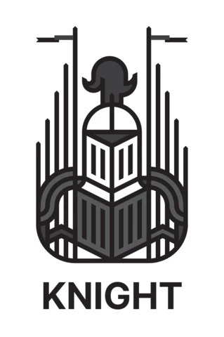 Knight Logo Design Template Black