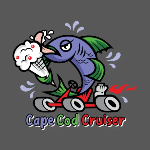Modèle de t-shirt "Cape cod cruiser" (croiseur de cabillaud)