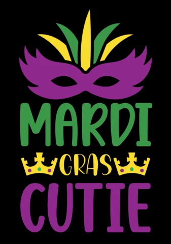 Mardi gras cutie festive design template