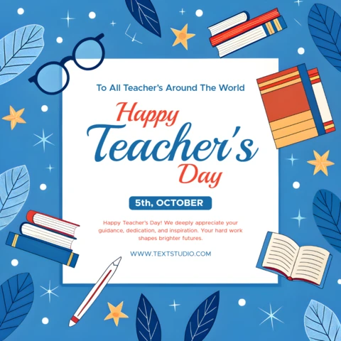Happy Teacher's Day Design Template - Colorful and Playful Style for Celebrating Educators