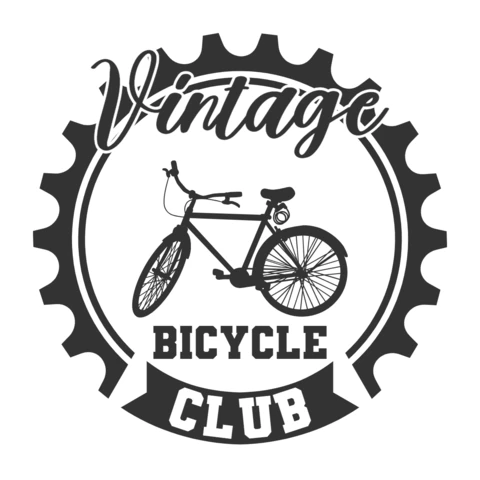 Bicycle Club Vintage Logo Design Template