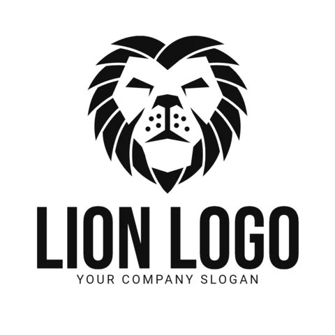 Lion Head Logo Design Template