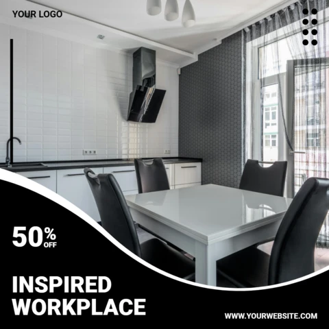 Elegant Curved Design Instagram Promotional Template