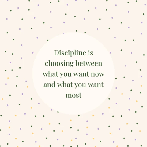 Minimalist Discipline Quote Instagram Post Design Template