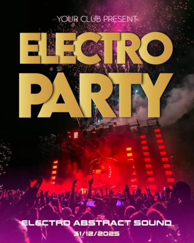 Cartel de fiesta electro