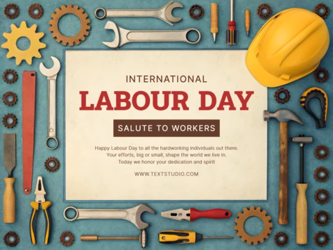Vintage Labor Day Celebration Design Template for Honoring Workers