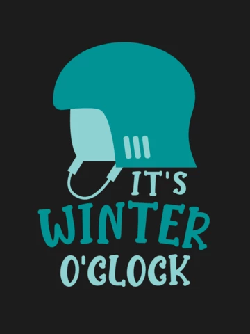It's winter o'clock t-shirt şablon tasarımı