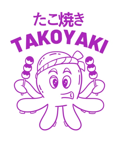 Modèle de design de pieuvre takoyaki ludique pour le branding alimentaire
