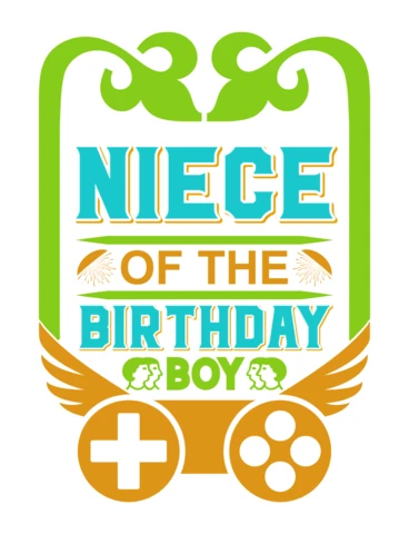 Modèle d'anniversaire sur le thème du jeu pour une nièce