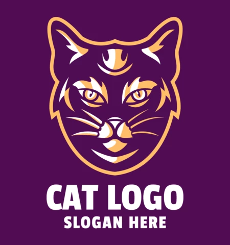 Cat Logo Design Template
