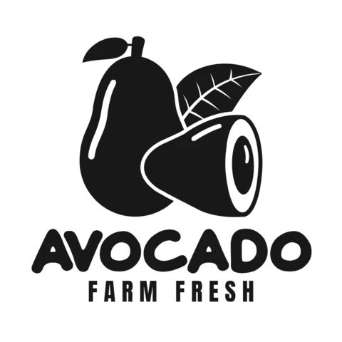 Farm Fresh Avocado Logo Design Template