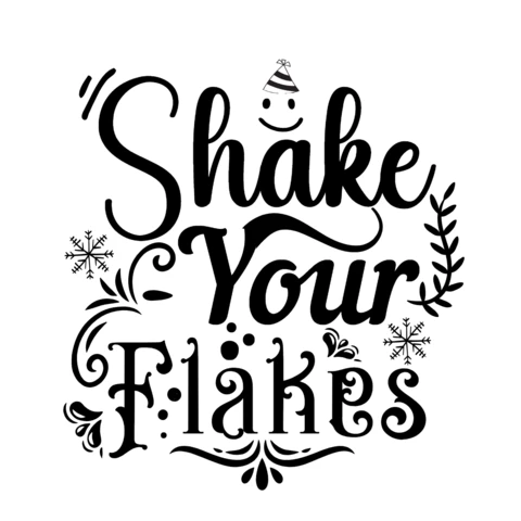 Shake Your Flakes Winter T-Shirt Design Template
