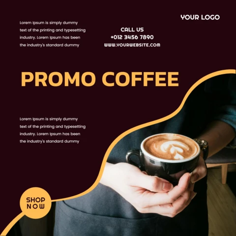 Promo Coffee Social Media Post Design Template