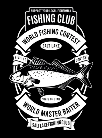 Fishing Club T-Shirt Design Template