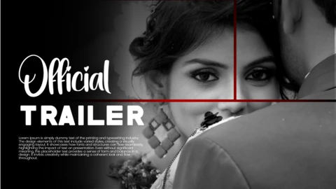 Black And White Love Story Trailer Youtube Thumbnail Design Template