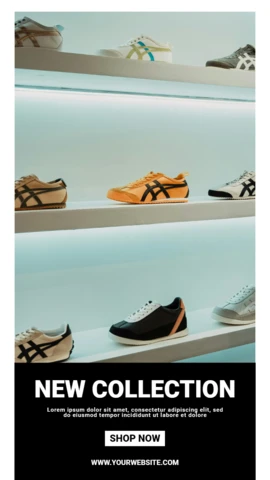 New Collection Sneakers Instagram Story Post Design Template