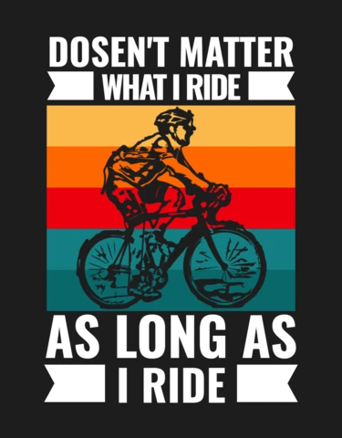Modello di design per maglietta uomo in bicicletta