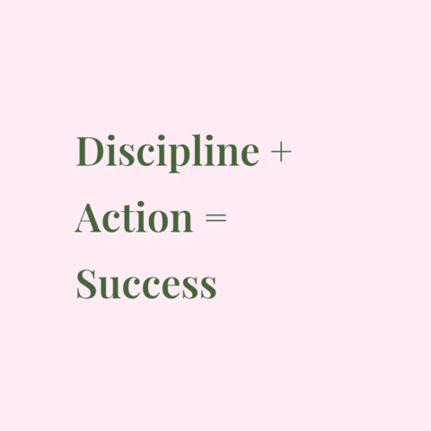 Discipline Action Success Quote Instagram Post Design Template