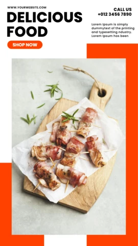 Impactful Ad Restaurant Instagram Story Post Design Template