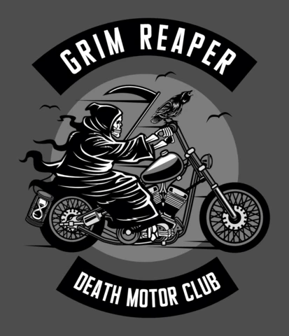 Death Motorcycle Club T-Shirt Design Template