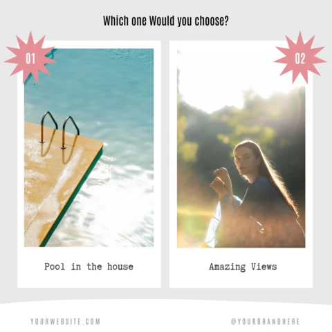 Home feature choice plantilla de diseño de post de instagram