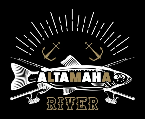 Altamaha River Fishing T-Shirt Design Template