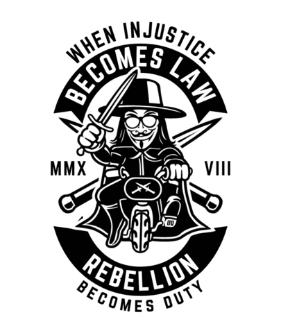 Rebellion Becomes Duty Anonymous T-Shirt Design Template