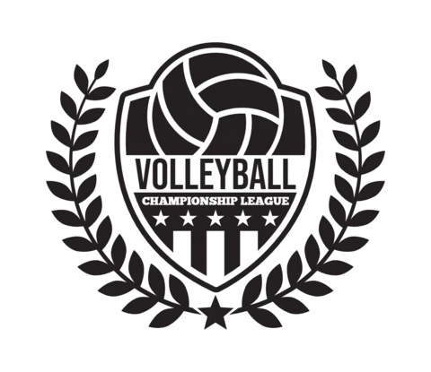 Voleybol şampiyonluk ligi logo tasarım şablonu