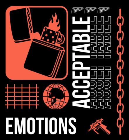 Emotions Graphic Design Template for Apparel Featuring Lighter and Bold Typography