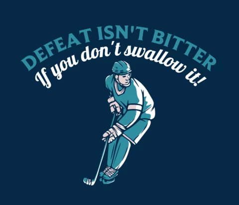 Hockey Player Vintage T-shirt Design Template