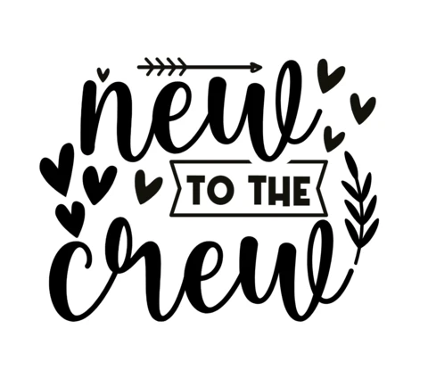 New To The Crew Baby T-Shirt Design Template