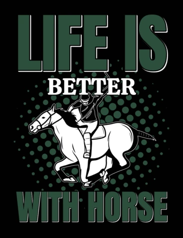 La vie est plus belle avec un cavalier de course de chevaux modèle de t-shirt