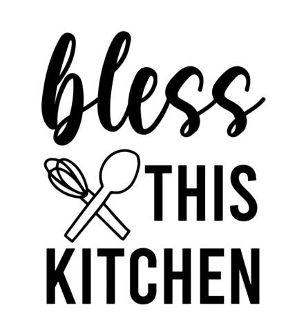Bless This Kitchen T-Shirt Design Template