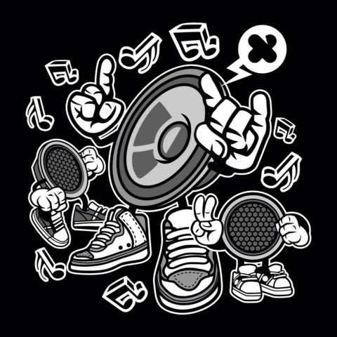 Plantilla de diseño de camiseta con personaje de dibujos animados