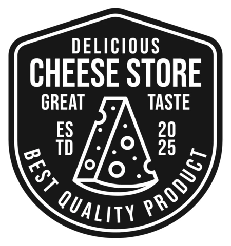 Delicious Cheese Store Logo Design Template
