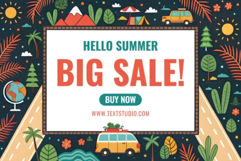 Diseño de plantilla de venta vibrante de verano para promociones