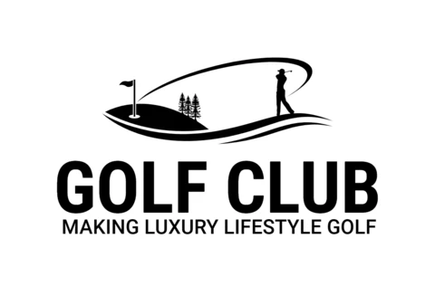 Plantilla de diseño de logotipo de deportes de torneo de club de golf